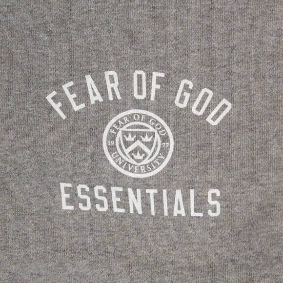 NWT Fear of God Essentials University Sweatshirt in Heather Grey Size Small - Picture 3 of 10
